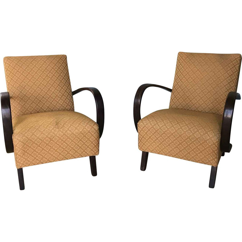 Pair of vintage armchairs, Czech Republic