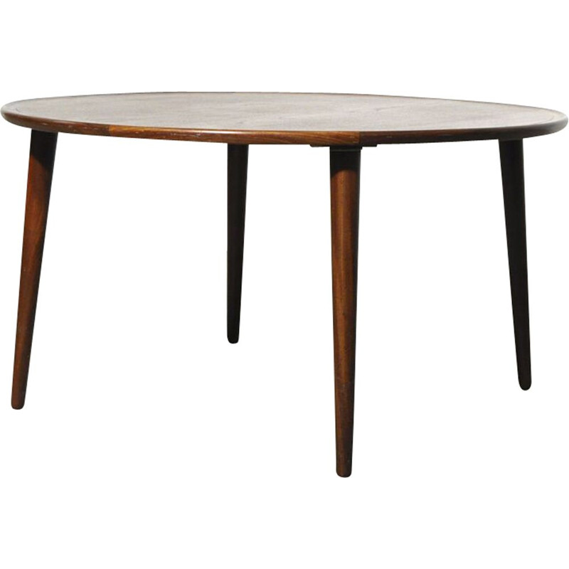 Vintage round teak coffee table by BC Mobler Vejle, Denmark 1960