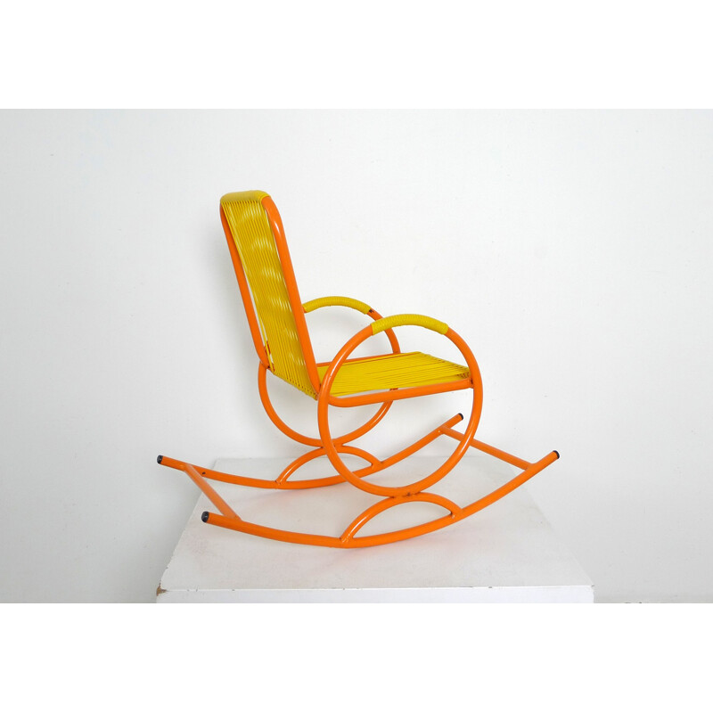 Children rocking chair in plastic and metal - 1950s