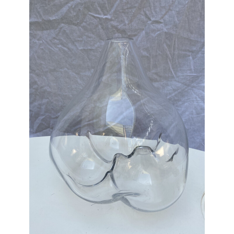 Vintage bubble 2 vase by Serge Mansau for St Louis Manufacture