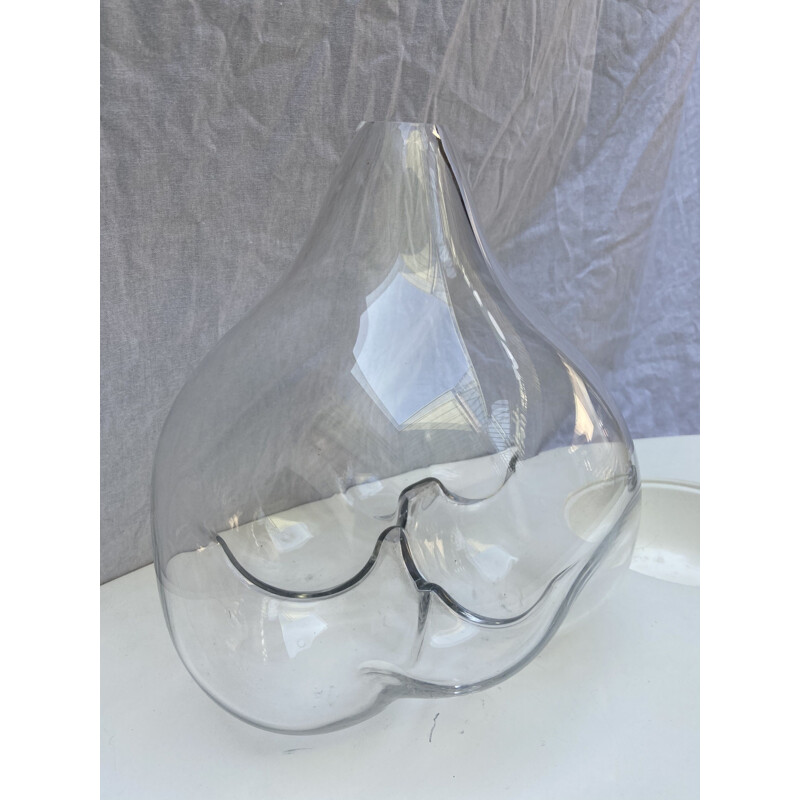 Vintage bubble 2 vase by Serge Mansau for St Louis Manufacture