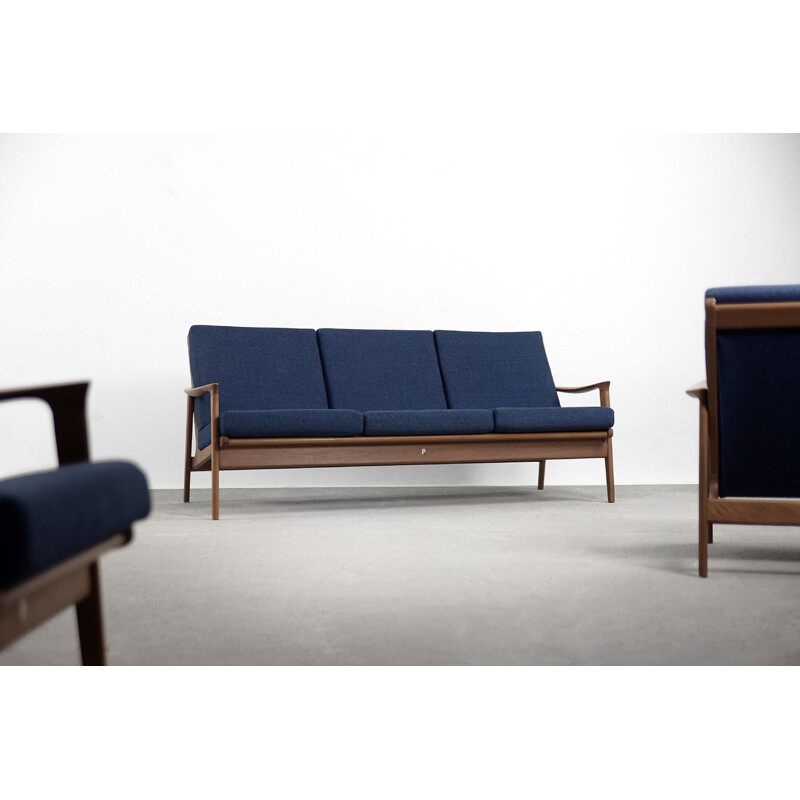 Set of vintage Modern Teak Sofa & 2 Armchairs by Parker Furniture, Australian 1950s