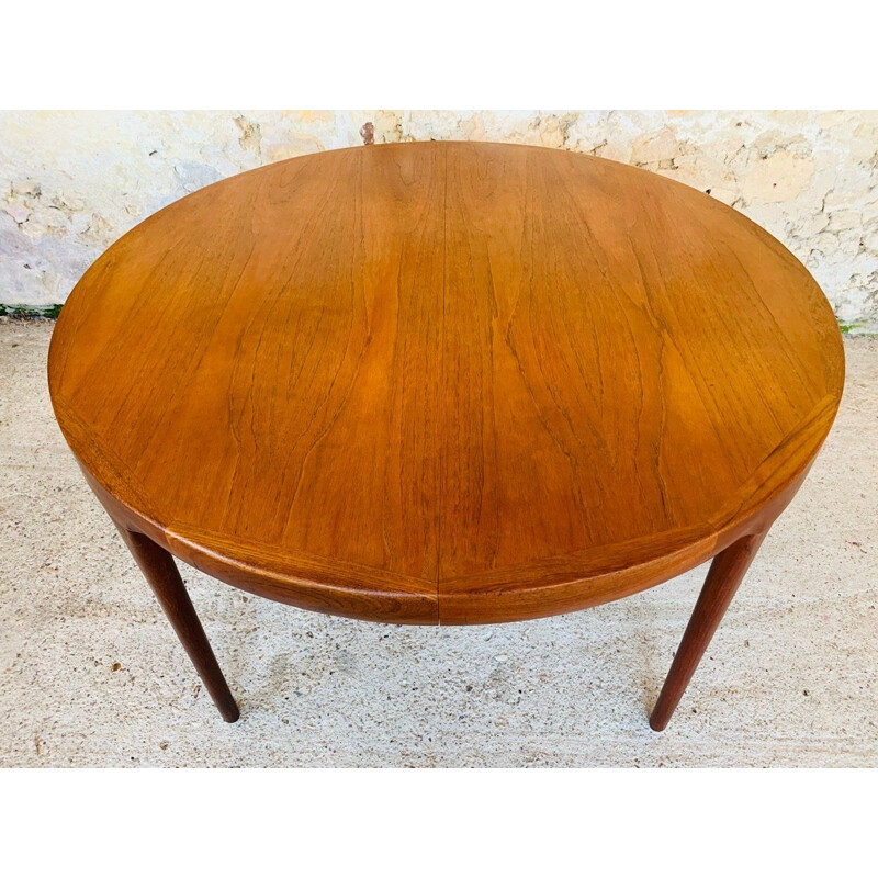 Vintage teak dining table by LB Kofod Larsen for Faarup, Denmark 1960s