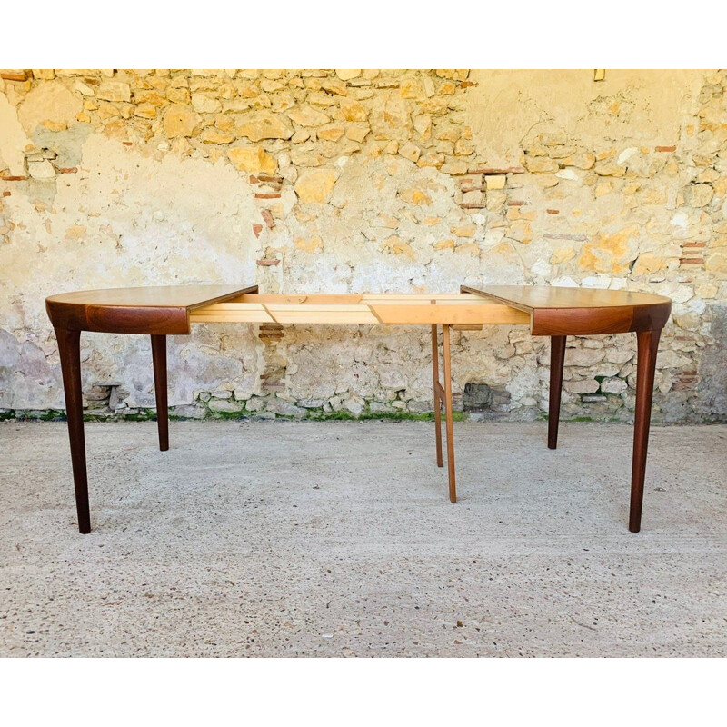 Vintage teak dining table by LB Kofod Larsen for Faarup, Denmark 1960s