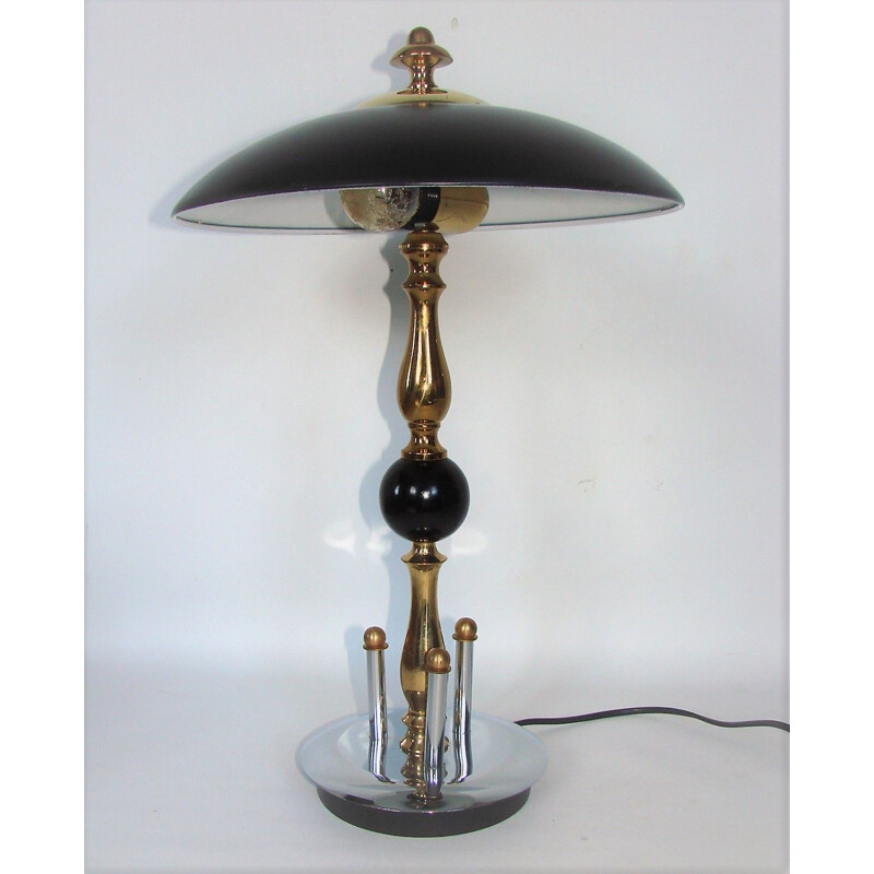 Vintage Art Deco Tischlampe 1970