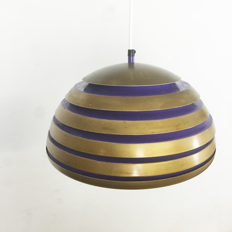 Suspension scandinave en cuivre et métal violet - 1960