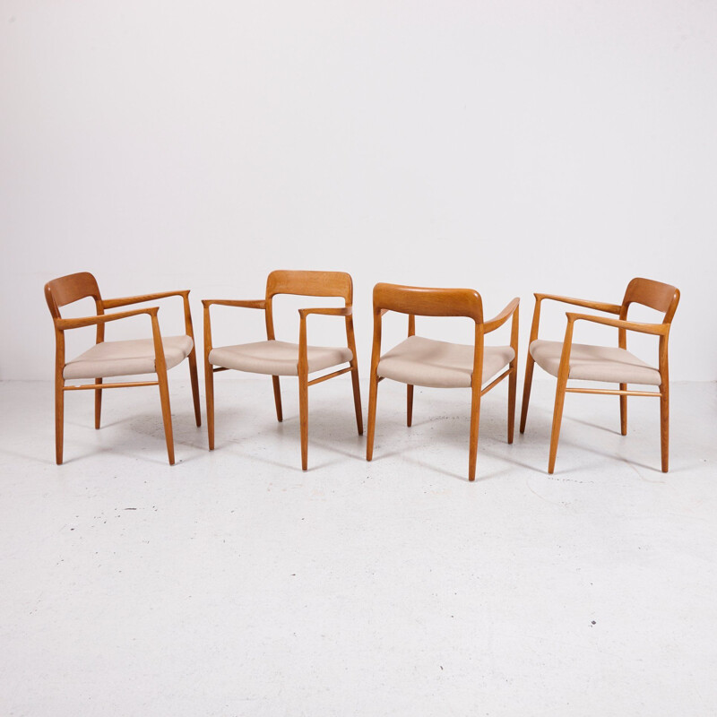 Pair of vintage Model 75 Armchairs by Niels Otto Møller for J.L. Mollers, Denmark 1950s