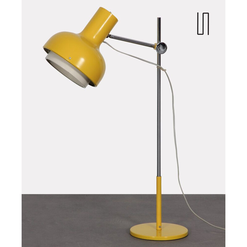 Grande lampe vintage jaune par Josef Hurka, Tchèque 1970