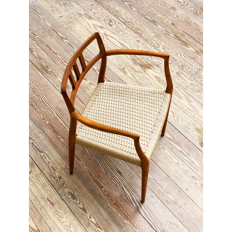 Vintage teak dining chair Model 64 by Niels O. Møller for J.L. Moller, Denmark 1950s