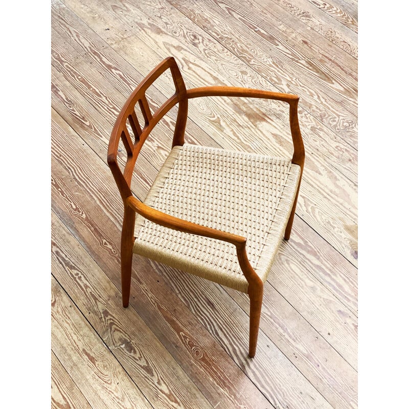 Vintage teak dining chair Model 64 by Niels O. Møller for J.L. Moller, Denmark 1950s