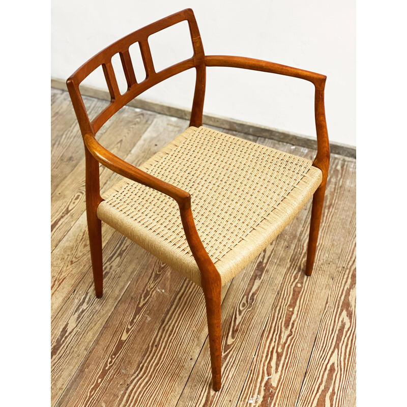 Vintage teak dining chair Model 64 by Niels O. Møller for J.L. Moller, Denmark 1950s