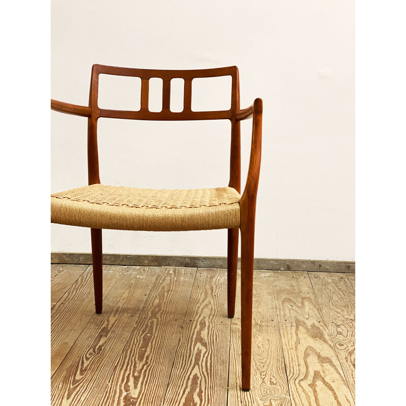 Vintage teak dining chair Model 64 by Niels O. Møller for J.L. Moller, Denmark 1950s