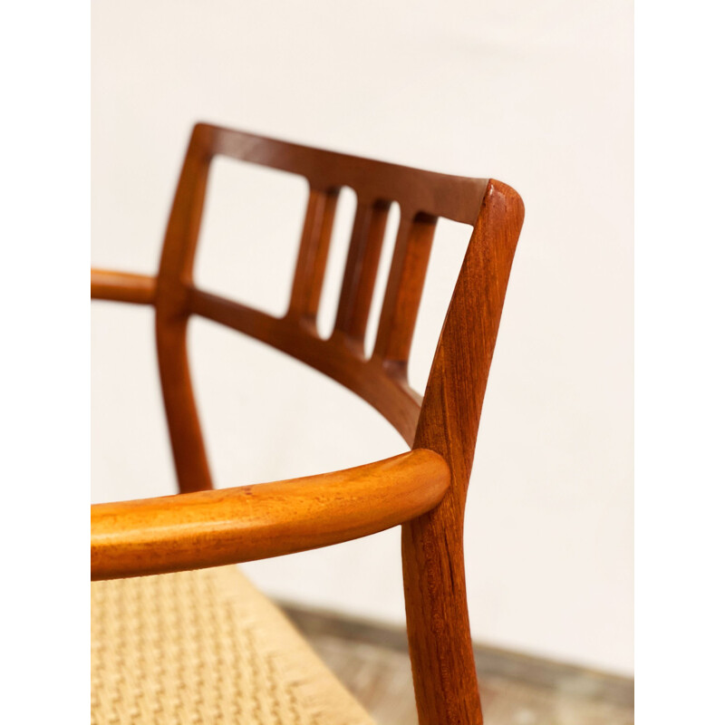 Vintage teak dining chair Model 64 by Niels O. Møller for J.L. Moller, Denmark 1950s