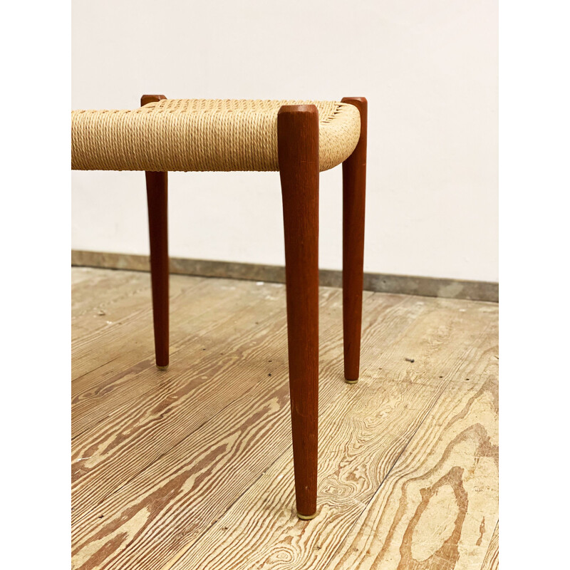 Vintage teak stool model 80A by Niels Otto Moller for J.L. Mollers, Danish 1960s