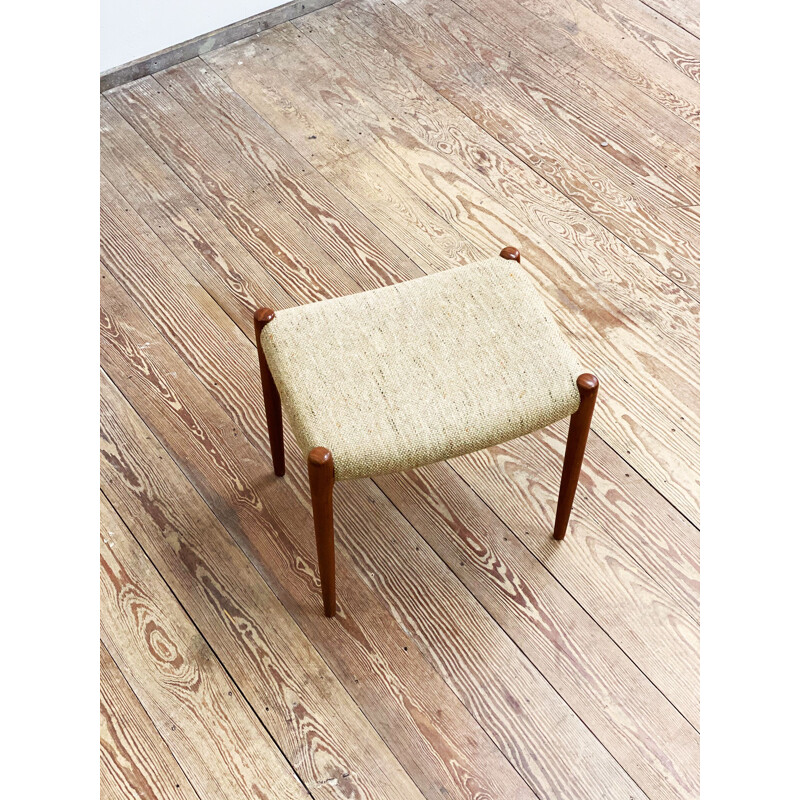 Vintage teak stool model 80A by Niels Otto Moller for J.L. Mollers, Danish 1960s