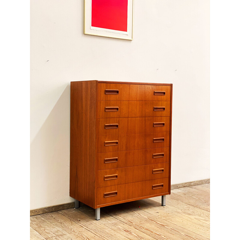 Vintage Teak Chest of Drawers, Danish 1950s