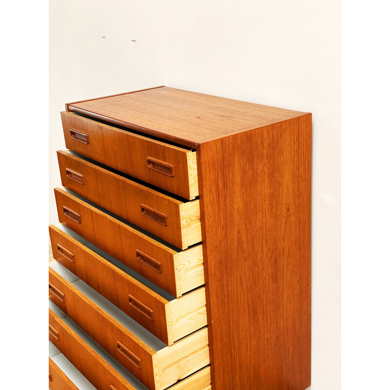 Vintage Teak Chest of Drawers, Danish 1950s