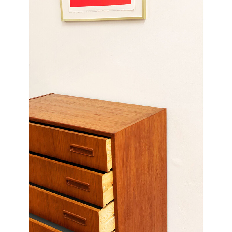 Vintage Teak Chest of Drawers, Danish 1950s