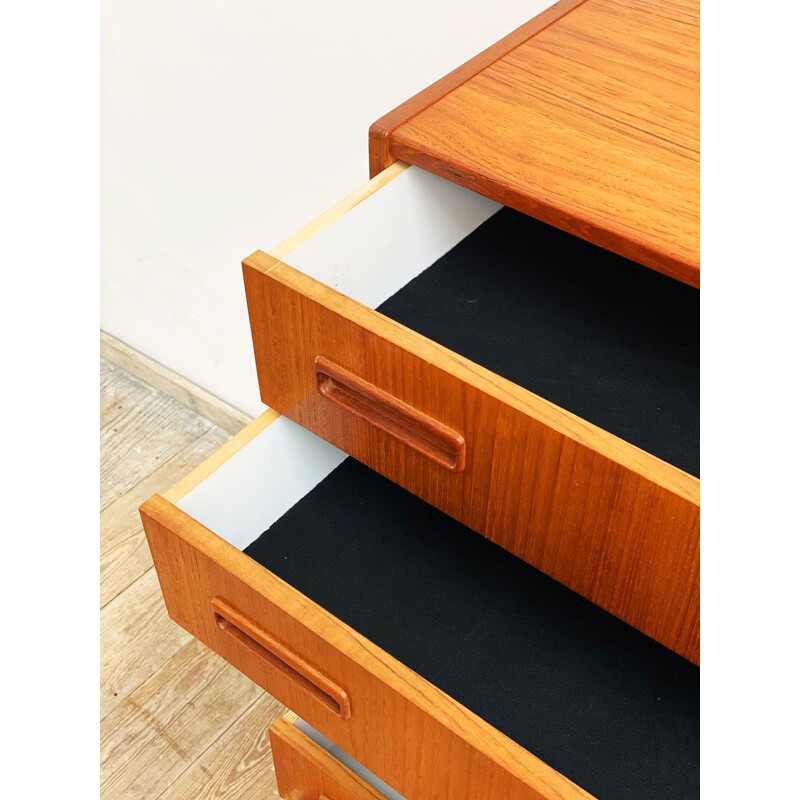 Vintage Teak Chest of Drawers, Danish 1950s