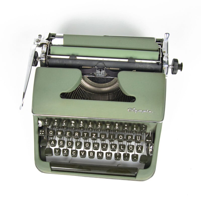 Vintage suitcase Type: SM-3 typewriter by Olympia Wilhelmshaven , Germany 1953s