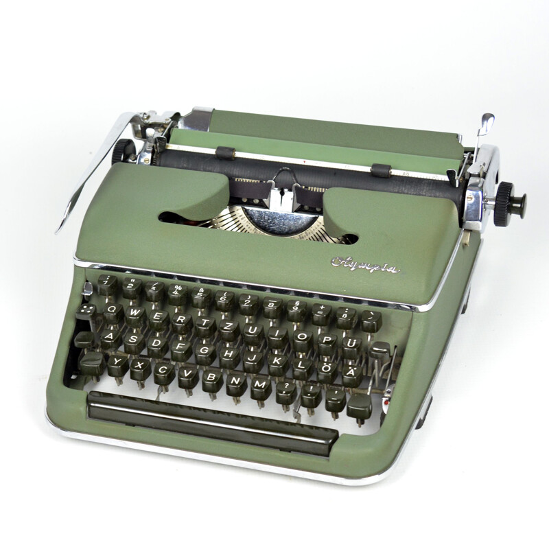 Vintage suitcase Type: SM-3 typewriter by Olympia Wilhelmshaven , Germany 1953s