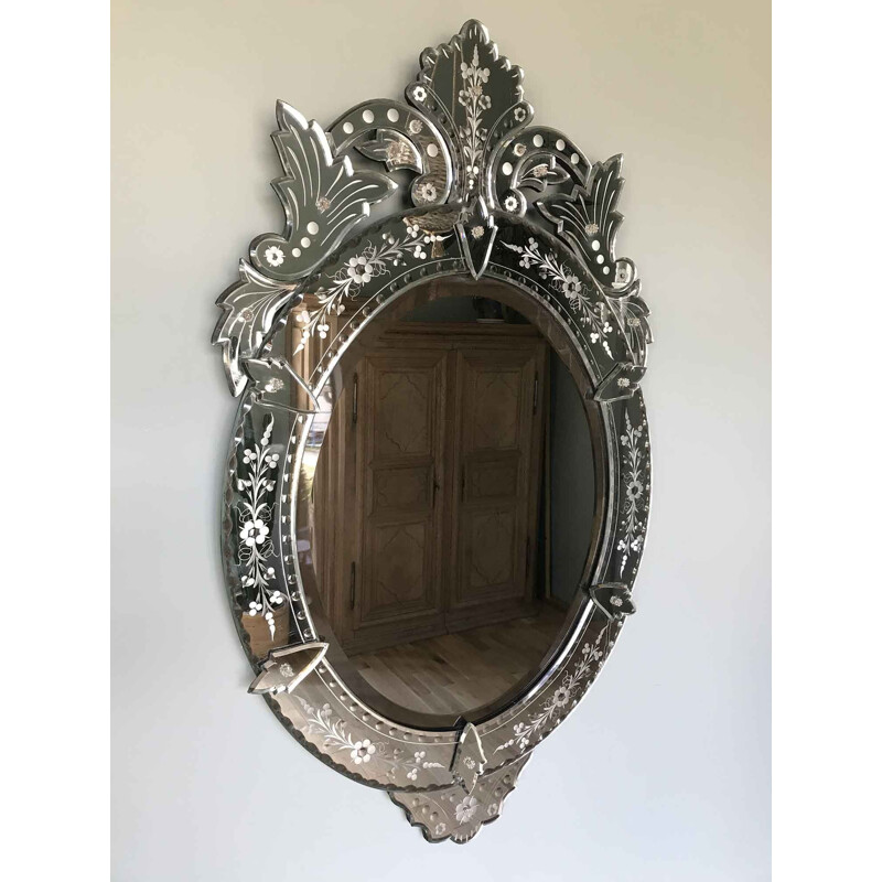 Vintage Venetian mirror in murano glass