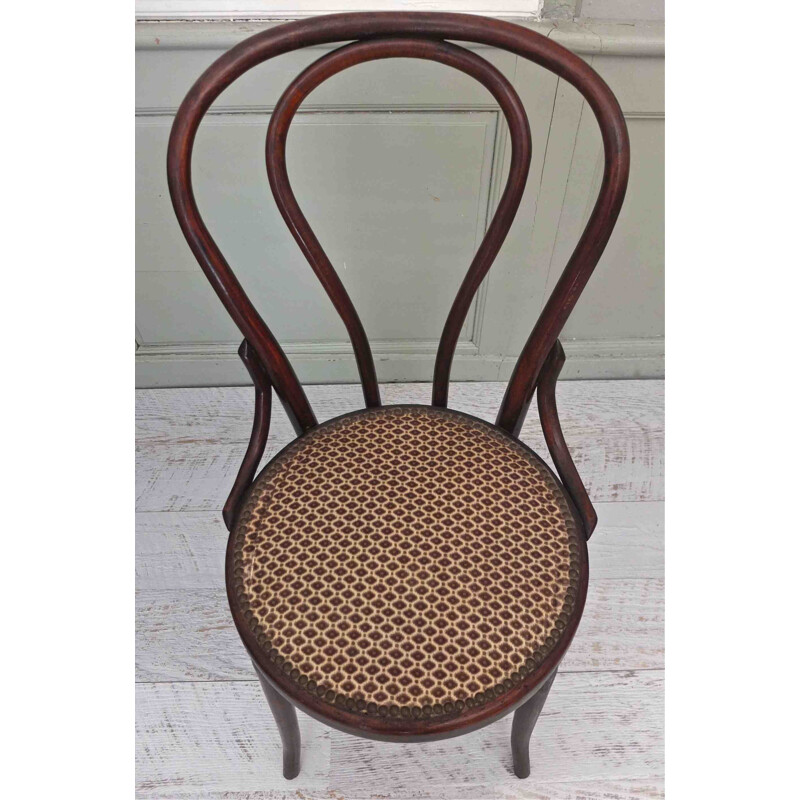 Vintage bentwood and velvet chair by Gehr Terlinden