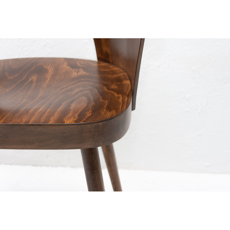 Vintage ebony desk chair by Radomír Hofman for Ton, Czechoslovakia 1960