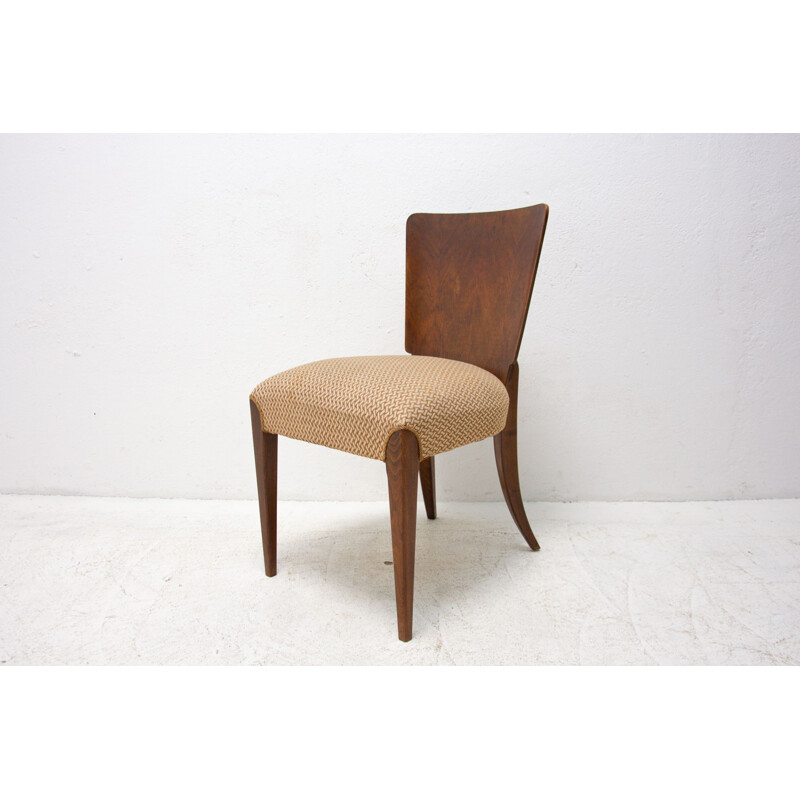 Set of 4 vintage H-214 chairs by Jindrich Halabala for ÚP Závody, Art Deco 1950