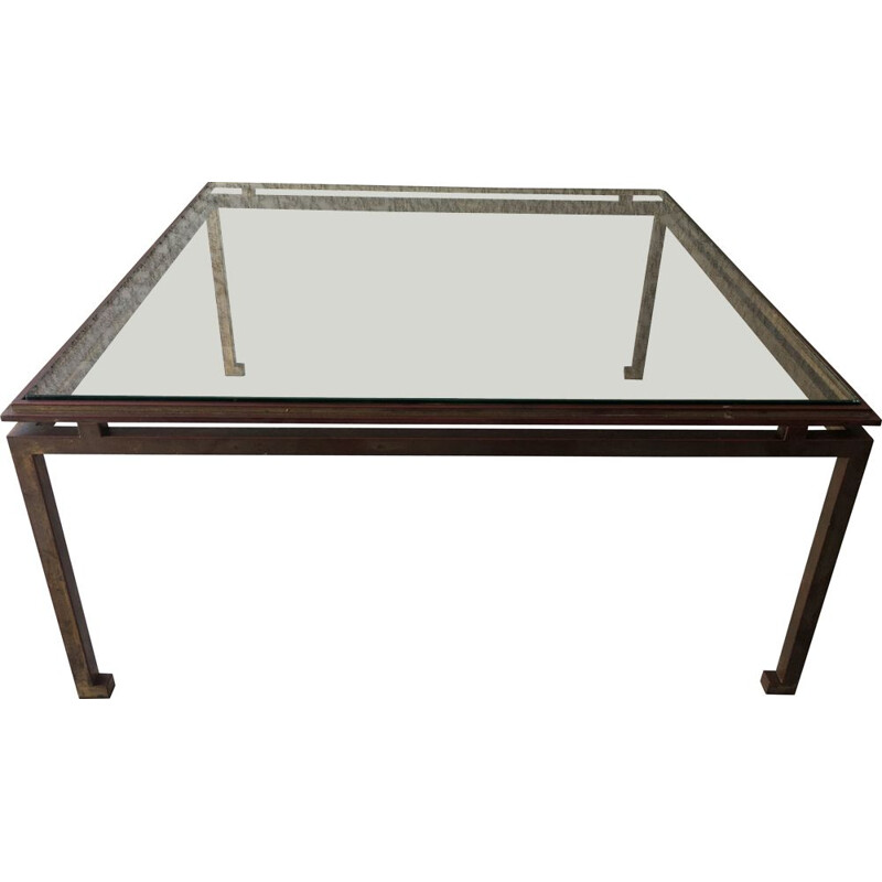 Vintage Maison Ramsay glass coffee table 1950s