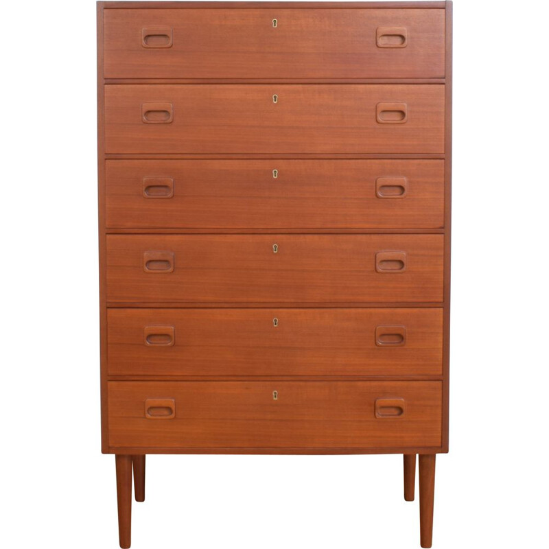 Vintage Teak Chest of Drawers, Swedish 1960s