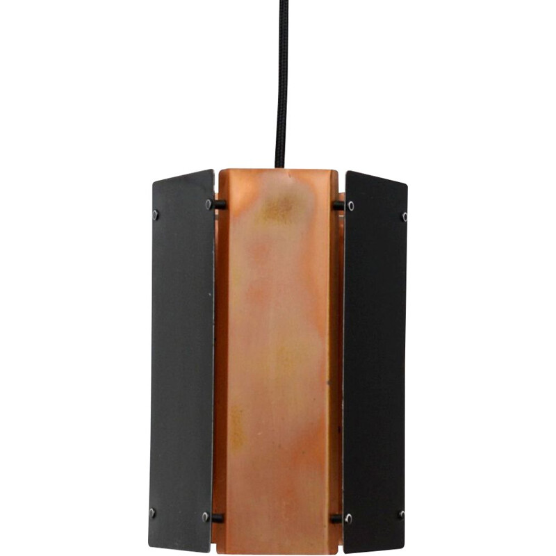 Vintage pendant lamp In Copper, Danish 1960s