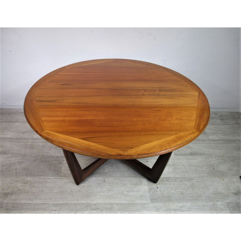 Table basse vintage en noyer de Kondor Mobel Perfektion, Allemagne 1960