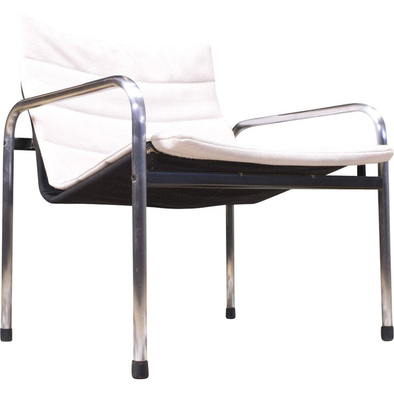 Vintage lounge chair in off white by Just Meyer for Kembo, Dutch 1970s