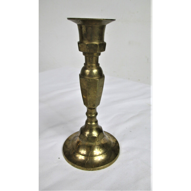 Pair of vintage brass candlesticks, Sweden 1970