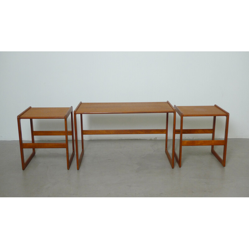 Set of three Mogens Kold nesting tables, Arne HOVMAND-OLSEN - 1960s