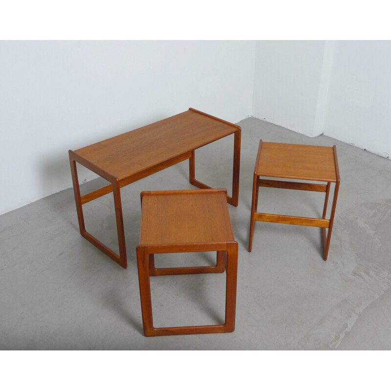 Set of three Mogens Kold nesting tables, Arne HOVMAND-OLSEN - 1960s