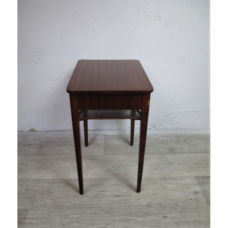 Table d'appoint vintage en acajou 1970