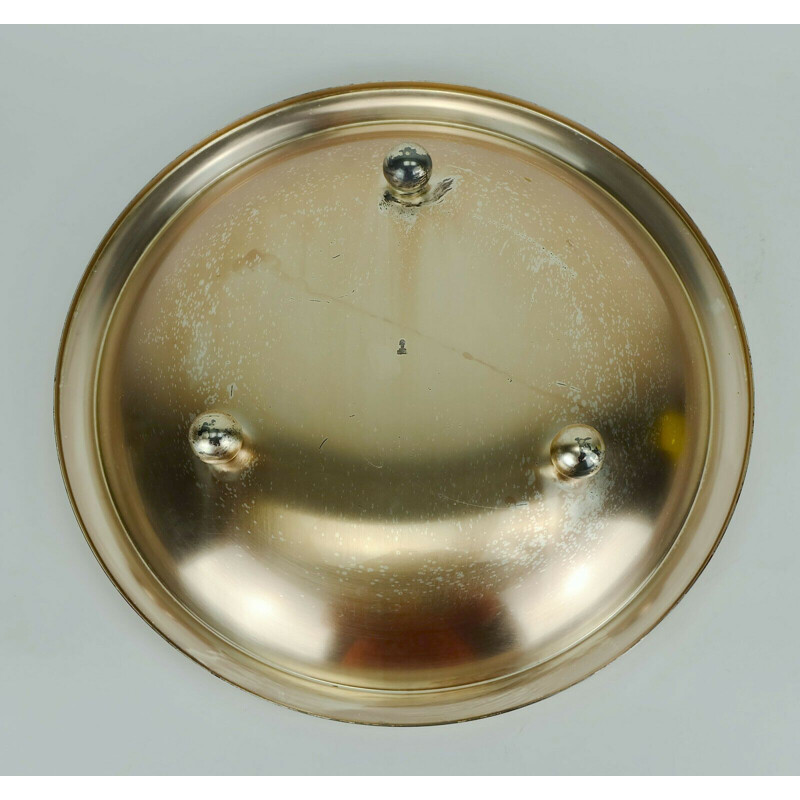 Vintage silver plated metal WMF ikora art déco bowl zigzag decor 1930s