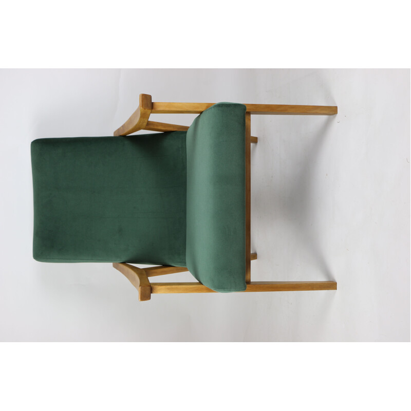 Vintage Green Velvet Armchair 1970s