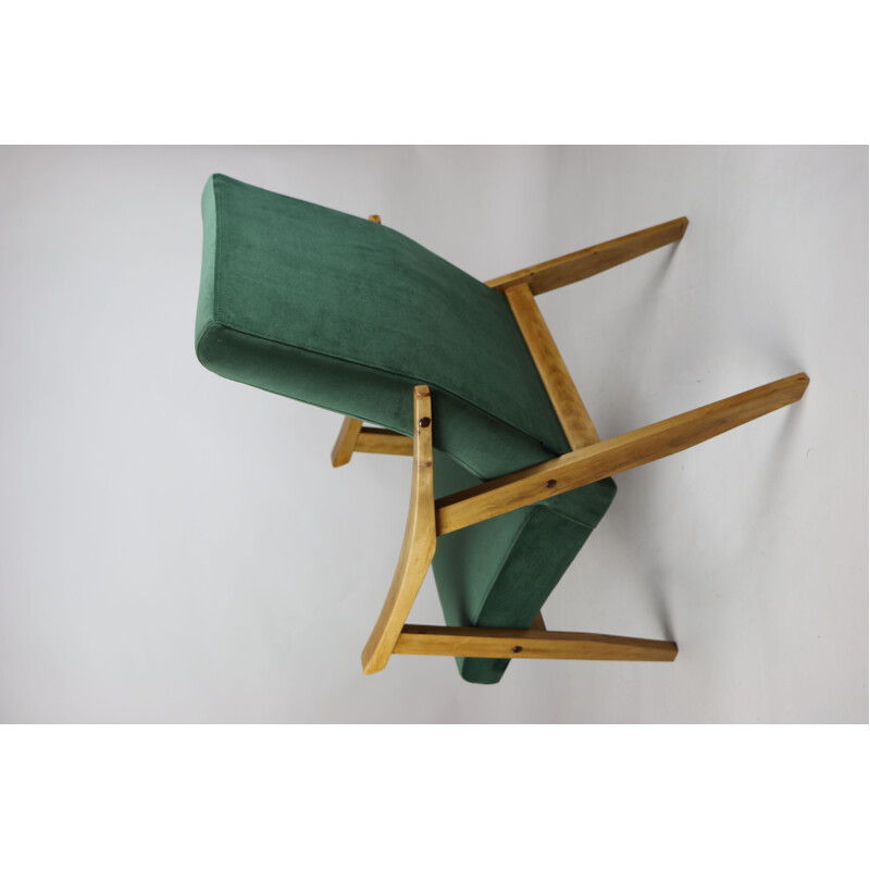 Vintage Green Velvet Armchair 1970s