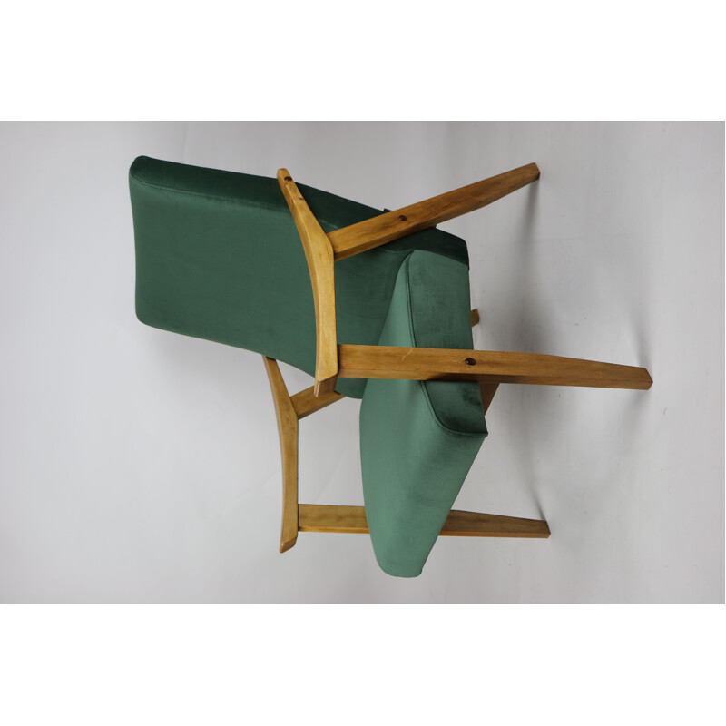 Vintage Green Velvet Armchair 1970s