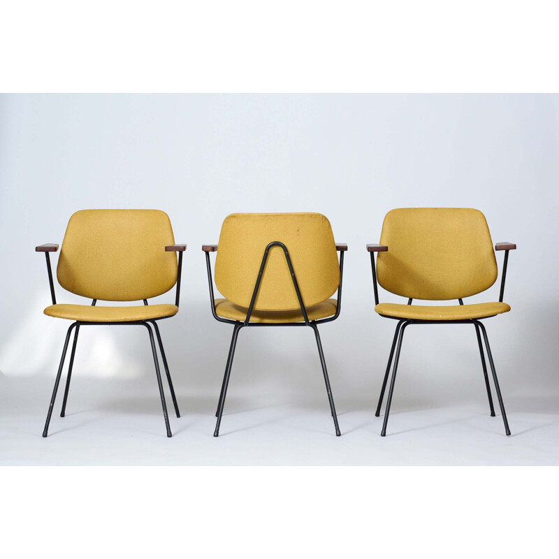 Set of 3 vintage Dining Chairs Rietveld for Kembo