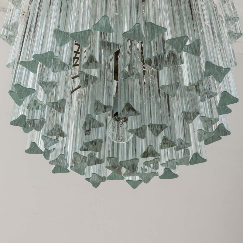 Vintage Two tier Murano chandelier by Paolo Venini 1970s