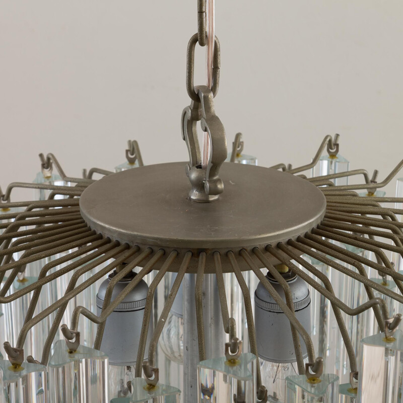 Vintage Two tier Murano chandelier by Paolo Venini 1970s