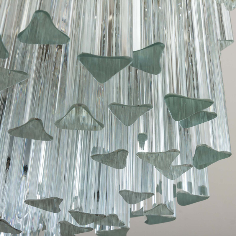 Vintage Two tier Murano chandelier by Paolo Venini 1970s