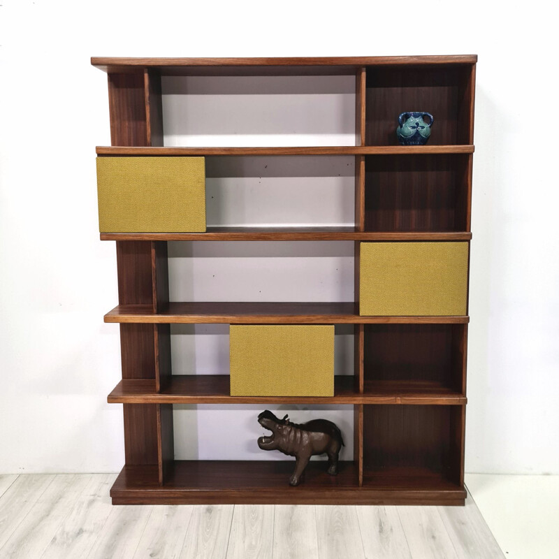 Vintage rosewood bookcase by Ilmari Tapiovaara for Moblli Cantu, Italy 1950s