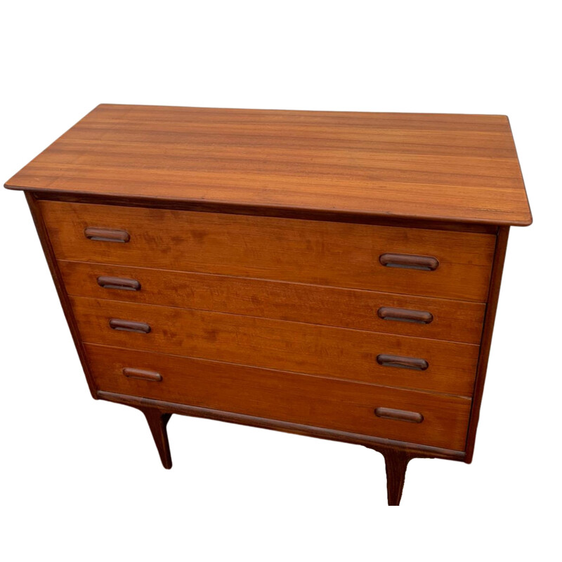 Vintage teak en Afromosia ladekast Modern A. Jongere Codan