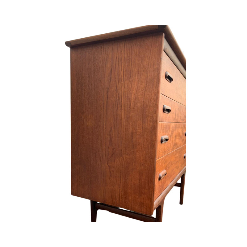 Vintage teak en Afromosia ladekast Modern A. Jongere Codan