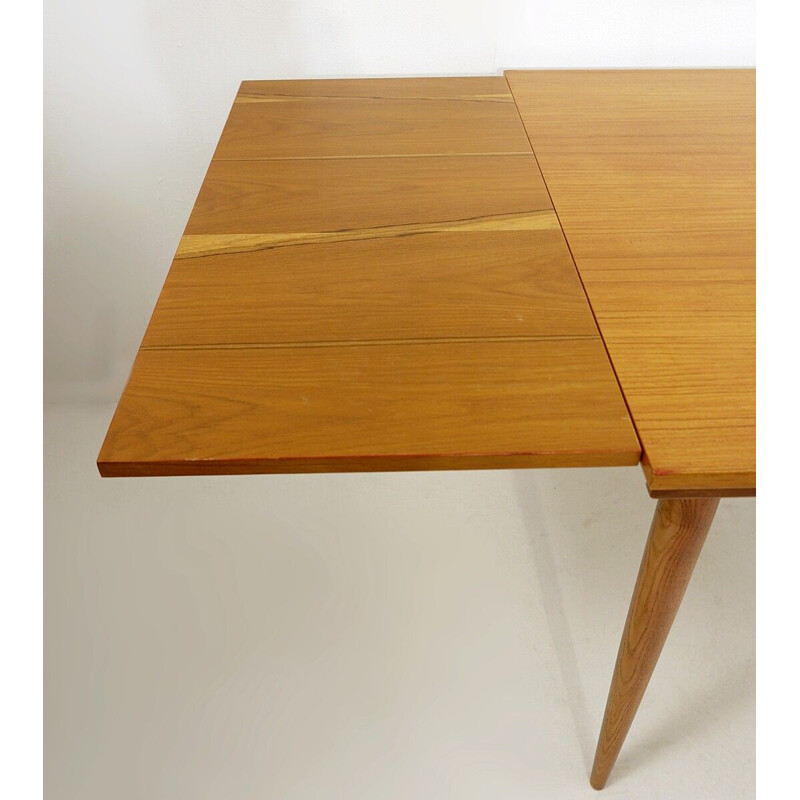 Vintage  teak dining table by Oswald Vermaercke, Belgium 1960s